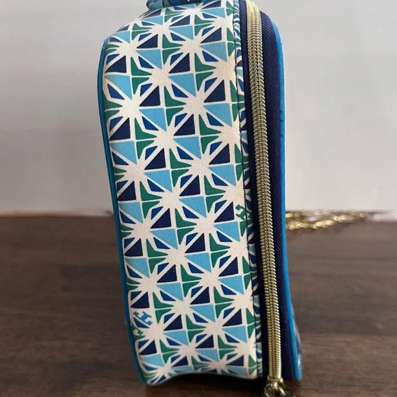 Tory Burch Blue Geometric Pattern Lunchbox - Picture 3 of 8